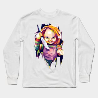 Chucky Doll Pop Art Long Sleeve T-Shirt